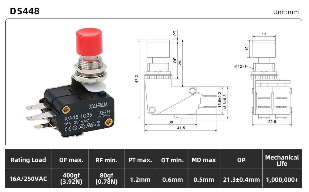 DS448 dimensions and source specifications