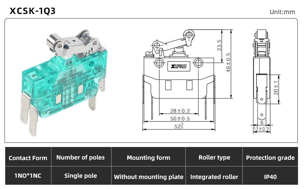 XCSK Series Magnetic Micro Switch XCSK-1Q3