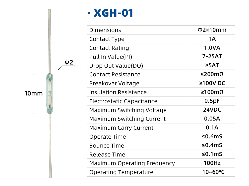 XGH Series Reed Switch XGH-01 dimension image