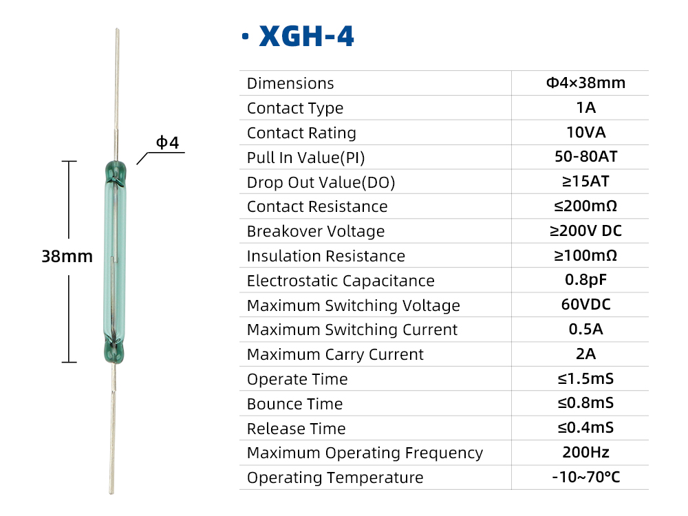 XGH Series Reed Switch XGH-4 dimension image
