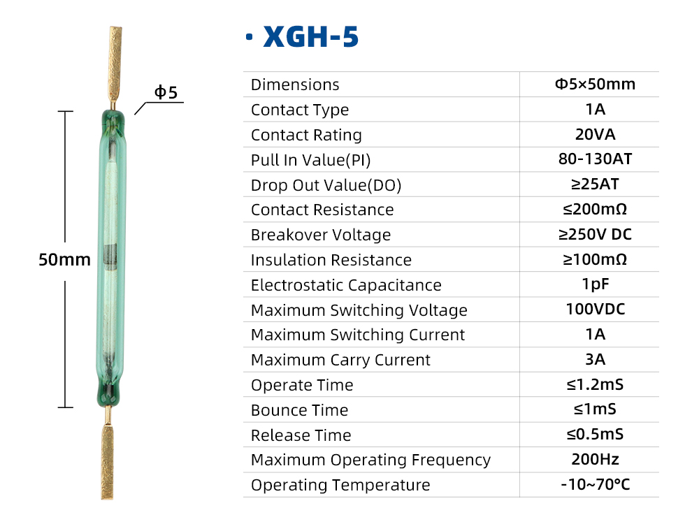 XGH Series Reed Switch XGH-5 dimension image
