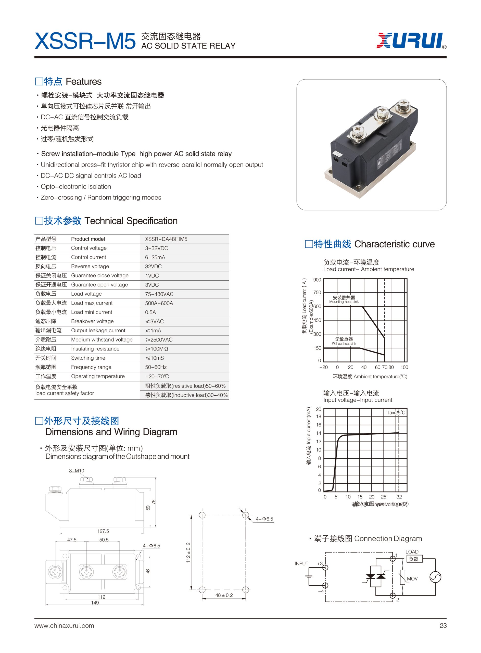 XSSR-M1~M6 High-Power AC original Product Selection sheet 7