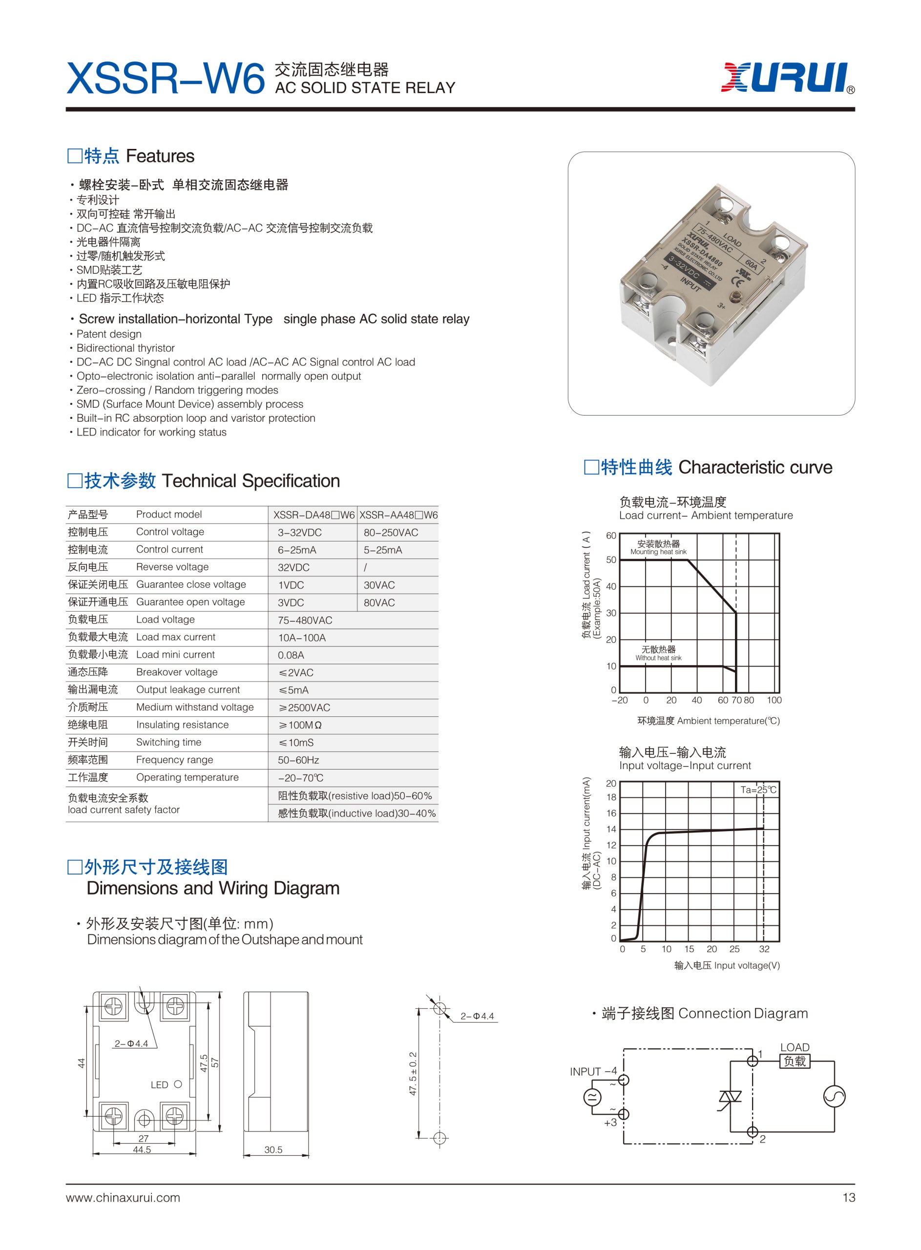 XSSR-W6 Solid State Relay original Product Selection sheet 3