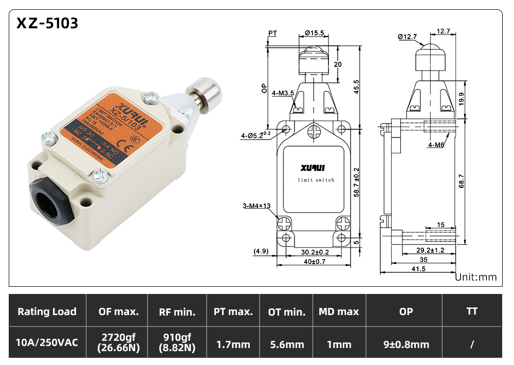 XZ5 Series Limit Switch XZ-5103