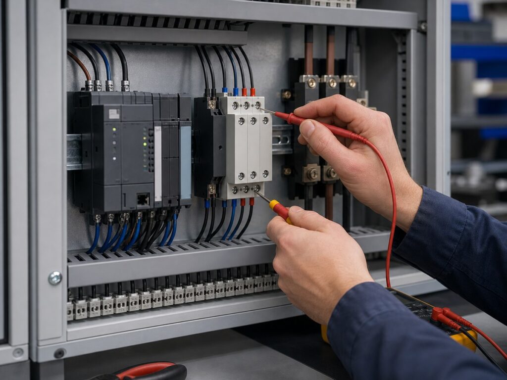 PLC input and AC SSR wiring check