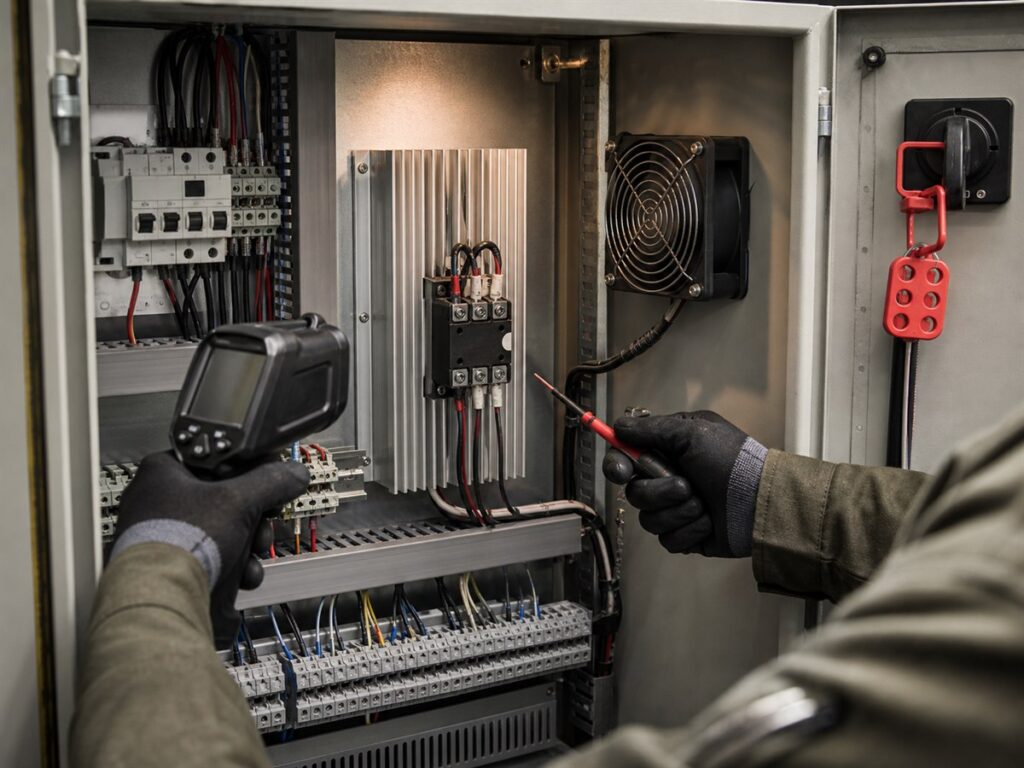 SSR heatsink and machine safety design