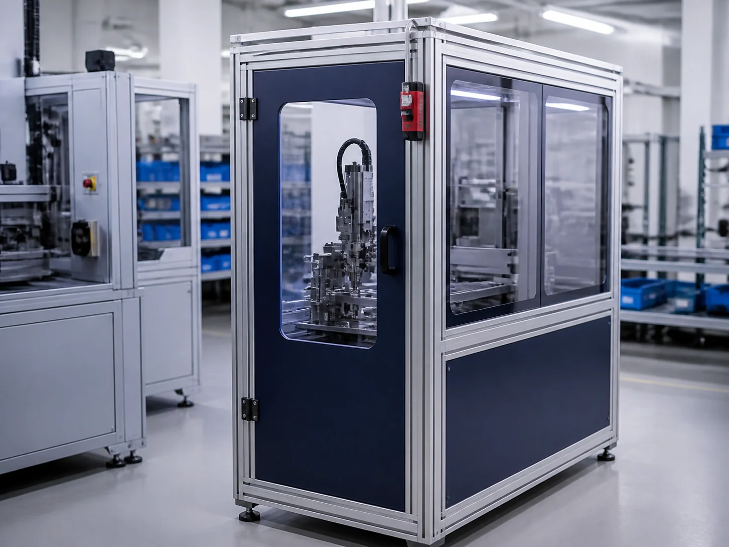 Compact machine enclosure for a space-constrained safety circuit