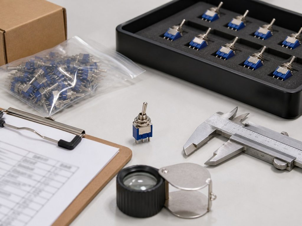 Mini toggle switch incoming inspection