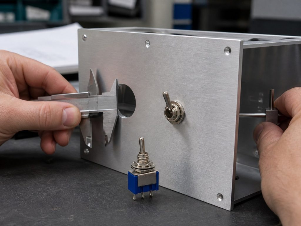 Mini toggle switch panel fit check