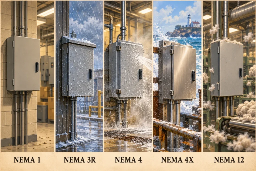 Common NEMA enclosure environments