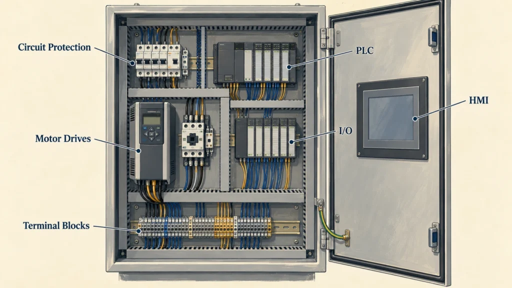 Industrial control panel components