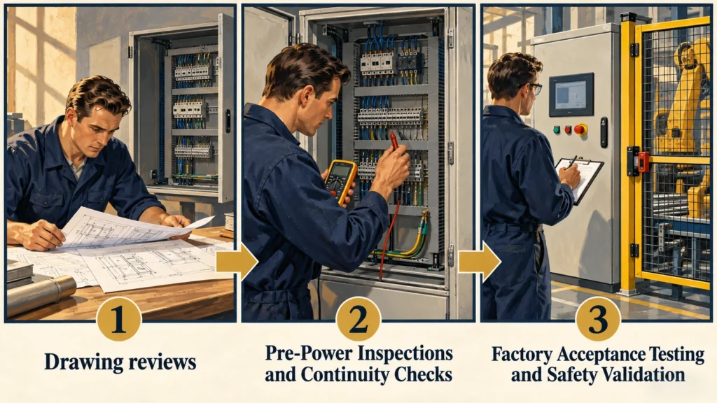 Control panel testing workflow