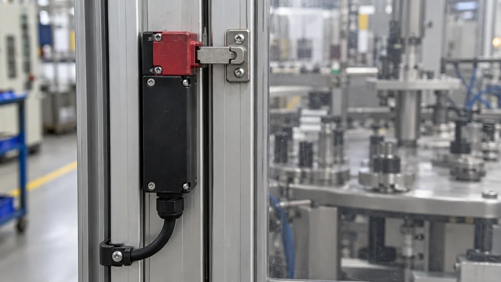 Machine guard locking interlock