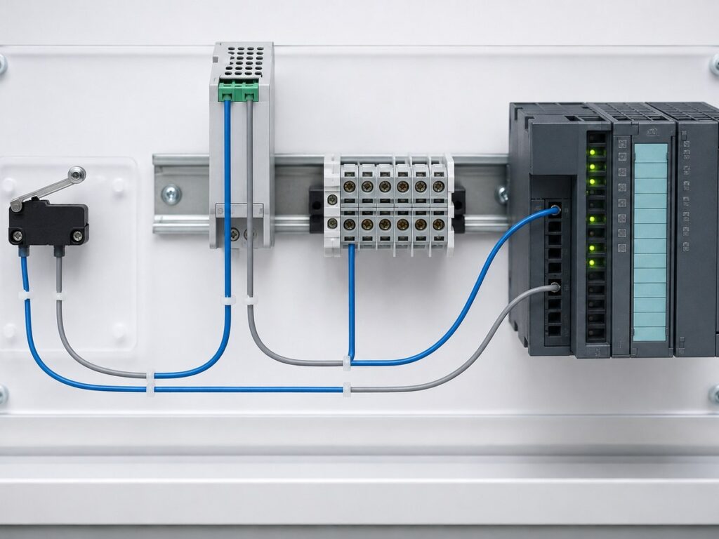 Micro switch PLC digital input wiring