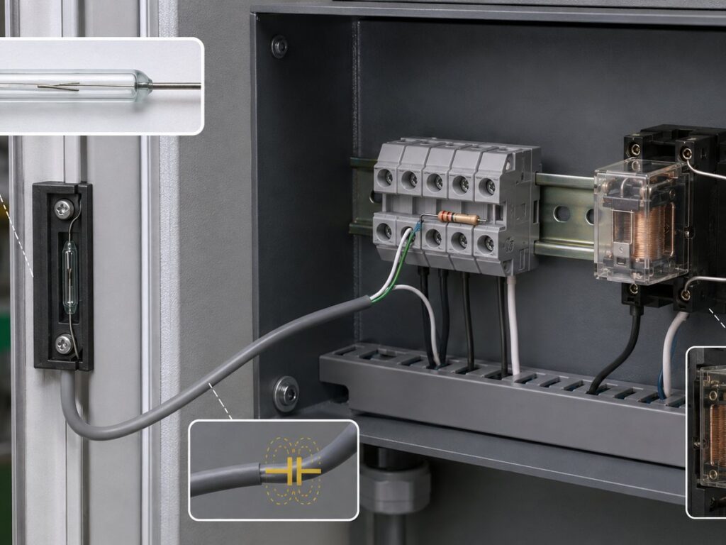 Reed switch electrical protection