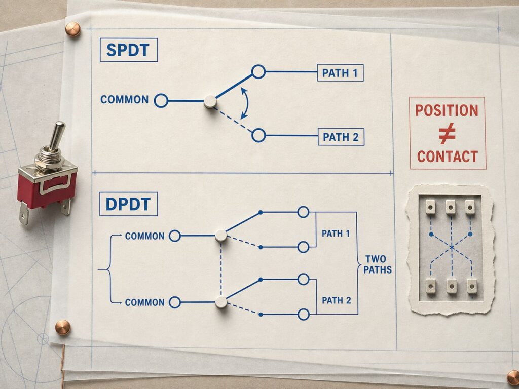 Xurui SPDT DPDT contact logic