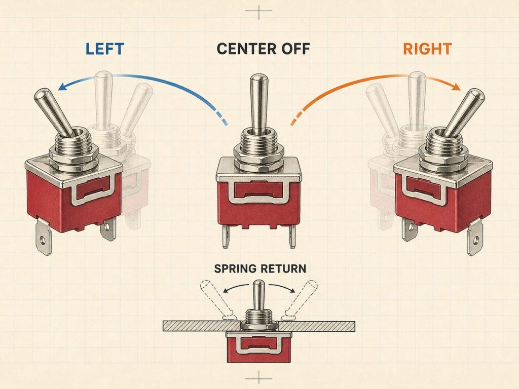 Xurui toggle switch return behavior