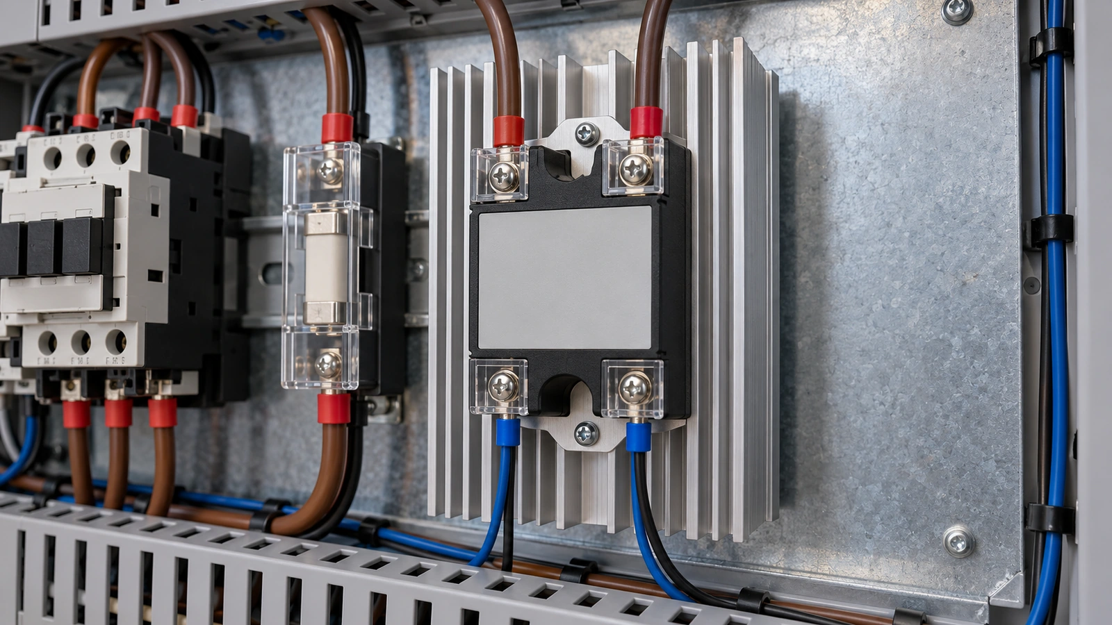 40A SSR Relay With Heat Sink and Fuse
