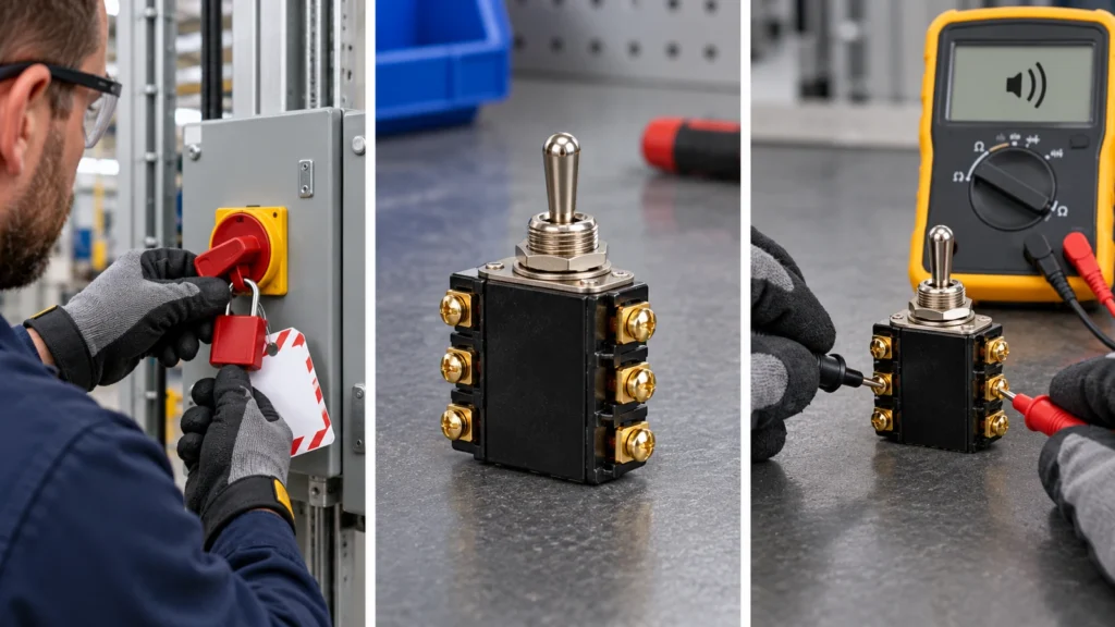 Identifying and Testing a Double-Pole Switch
