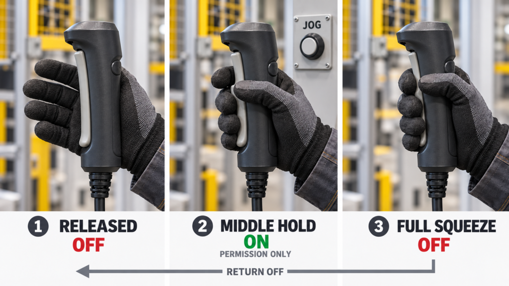 Three-Position Enabling Switch States