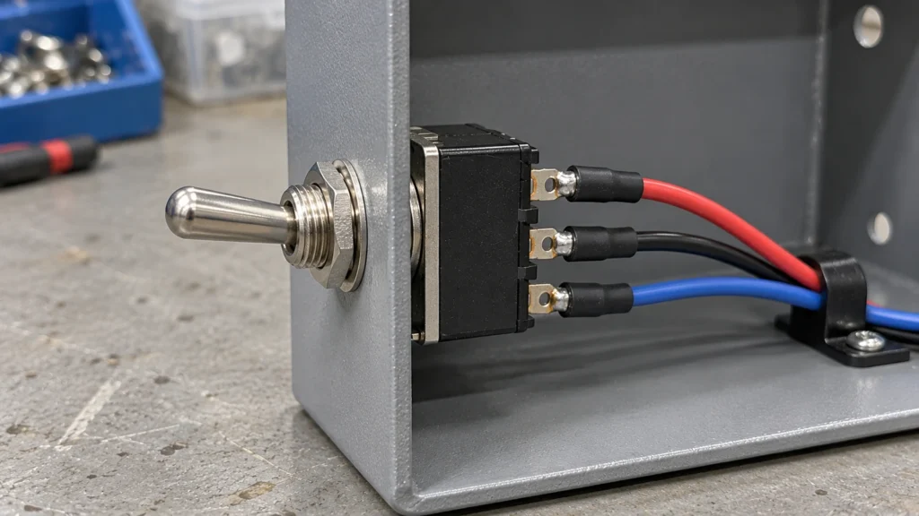 Generic Toggle Panel Mounting and Wiring Clearance