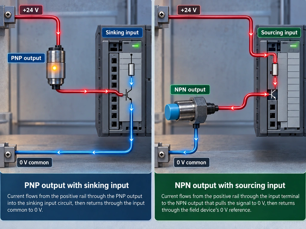 PNP NPN PLC Input Paths