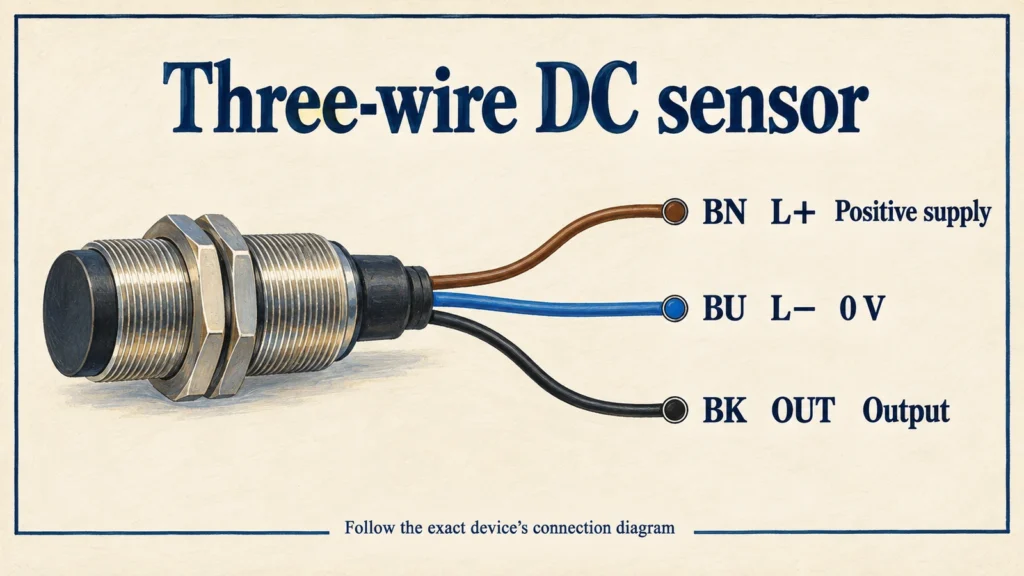 Proximity sensor wire color markings