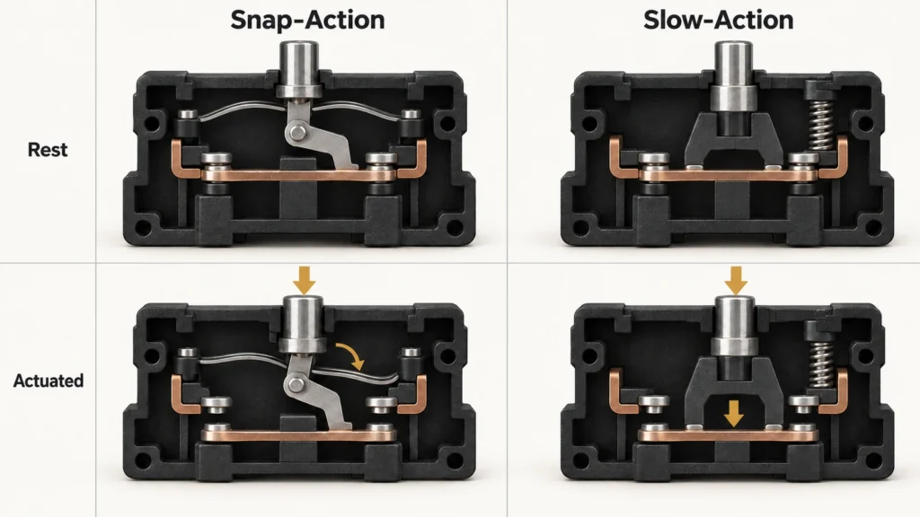 snap-action-vs-slow-action-switches-contact-mechanisms